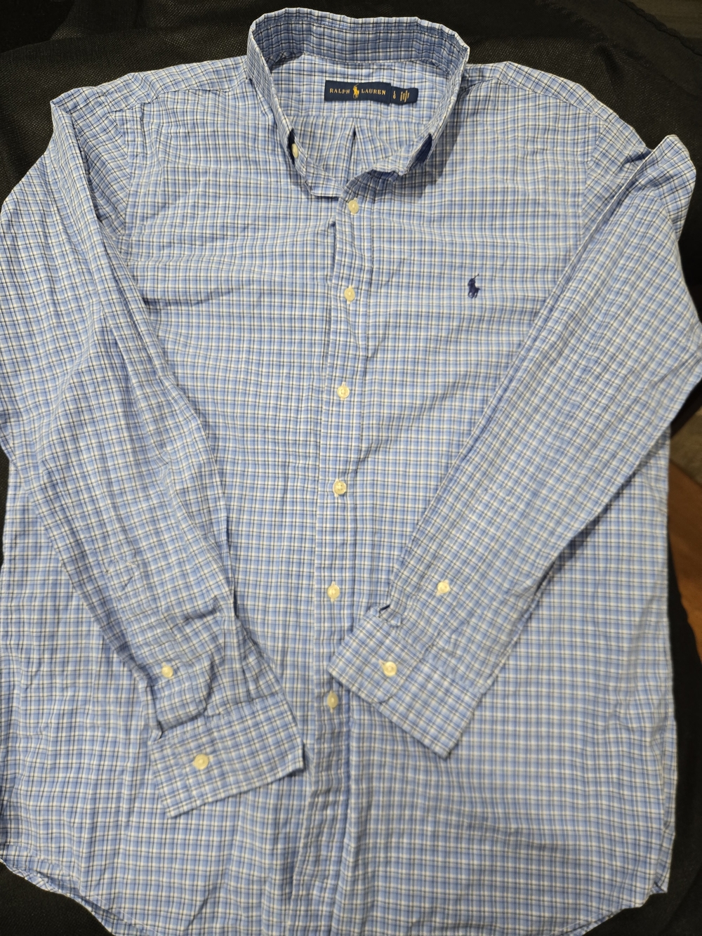 Ralph Lauren Men’s Light Blue Plaid Button-Down Shirt